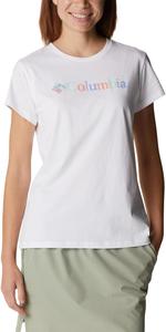Женская футболка Columbia Trek с коротким рукавом и графическим принтом, White/Kaleidoscope