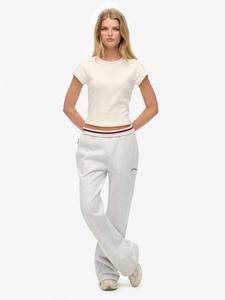 Athletic Essentials Logo низкие расклешенные джоггеры Superdry, Vintage White Marl