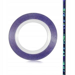 Наклейка-лента для дизайна ногтей 1 мм L9 Laser Blue синяя нить, Inna marka