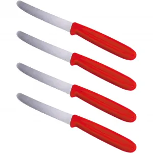Ножи столовые GSD HOUSEHOLD APPLIANCES, (набор, 4 шт.), с зубчатым краем Gsd Haushaltsgeräte, красный