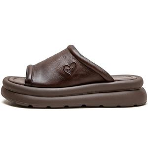 Скользостойкие противоскользящие износостойкие шлепанцы на резиновой подошве Women's Jay, коричневый