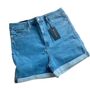 Женские шорты с высокой талией и подвернутым краем плюс размера Medium RISEN, Medium