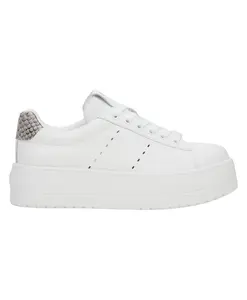 Белые кожаные кроссовки на толстой подошве для женщин Estro, белый