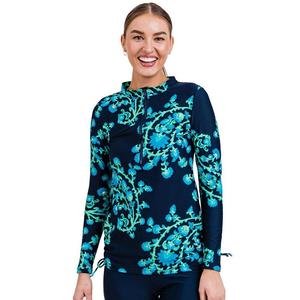 Женский купальник Nora с молнией до половины Calypsa LLC, цвет Barbados Blue