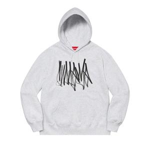Толстовка Supreme Tag Hooded Sweatshirt Ash Grey, серый