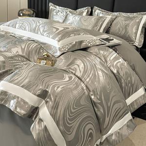 LUOLAI HOME Комплект постельного белья 1,8 м, 4 предмета, пододеяльник 200x230 см, цвет ирина серый