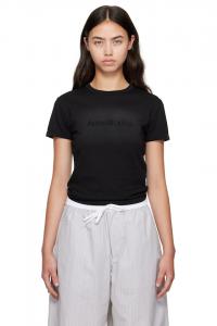 Acne Studios Черная облегающая футболка с логотипом
