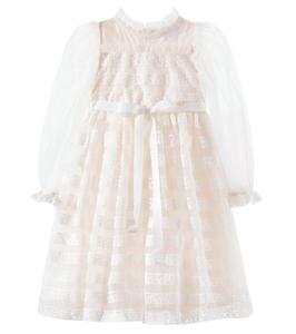 Платье из тюля с кружевной отделкой Petite Amalie  , кремовый