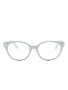 Очки в овальной оправе с изображением Медузы Versace Eyewear, синий