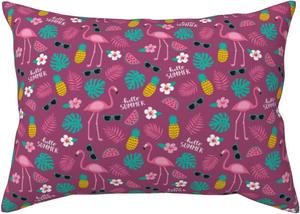 Pevtufa Наволочки с принтом фламинго, застежка конверт Summer Flamingo