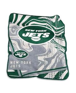 Декоративное одеяло New York Jets Swirl Raschel размером 50 x 60 дюймов Logo Brands, мультиколор