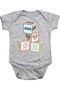 Детский комбинезон-блок "Лига справедливости Америки" для младенцев Gildan, athletic heather