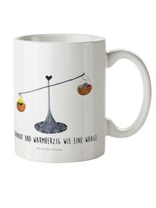 Детская кружка со знаком зодиака Весы и надписью белого цвета Mr. & Mrs. Panda