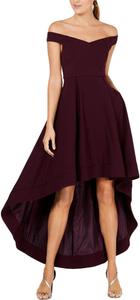 Женское платье Calvin Klein Sweetheart с открытыми плечами и асимметричным лифом, Aubergine