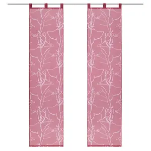 Моя домашняя раздвижная штора Анна с петлями, 1 шт., включая утяжелительную планку My Home, бордовый