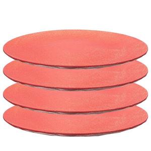 Тарелка обеденная club plate i (набор из 4 шт.) Koziol, красный