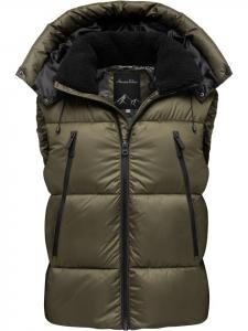 Amaci&Sons Стеганый жилет BOGOTA оливкового цвета