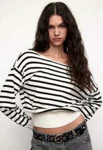 Ремень с люверсами Stradivarius, Black