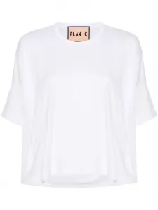 Драпированная футболка Plan C, белый
