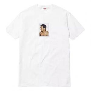 Футболка ss16 aliwarhol tee white muhammad ali character printing short sleeve Supreme, белый