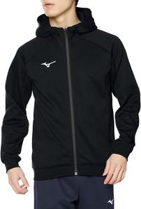 Толстовка Mizuno 32MCA177 унисекс для взрослых, на молнии, тренировочная одежда, черный