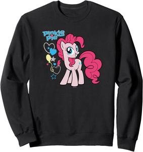 Толстовка с портретом Пинки Пай из мультфильма «Мой маленький пони: Дружба - это волшебство» My Little Pony, черный