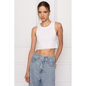 Элисия | Укороченный топ в рубчик Lamarque, белый