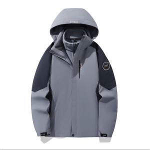 JEEP SPIRIT Теплый износостойкий водостойкий ветрозащитный ветровка Унисекс, Gray (Two-Piece Set)