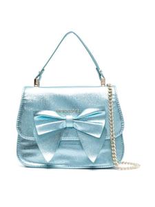 Monnalisa сумка с эффектом металлик и бантом, синий
