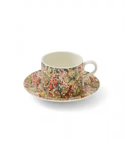 Набор из чашки и блюдца Morris & Co Spode, золотой