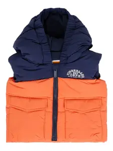 Жилет с капюшоном и карманами Timberland Kids, оранжевый
