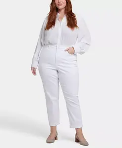 Джинсы Margot Girlfriend больших размеров NYDJ, белый