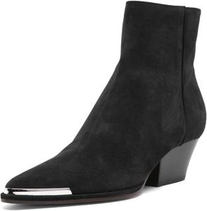 Женские ботильоны FOWT с заостренным носком, низким каблуком и боковой молнией, комфортные зимние повседневные, размеры 4-16 США, Black