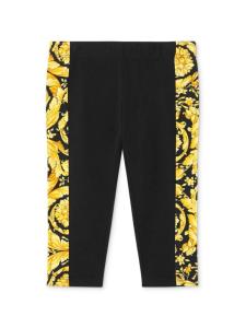 Versace Kids легинсы с принтом Barocco, черный