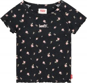 Футболка Levi's для девочек из трикотажа в рубчик, Black