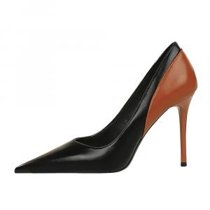 Женские туфли на высоком каблуке QITUMAUL, Black[Heel Height 9.5Cm]