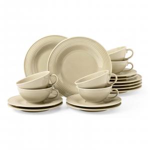 Чайный сервиз Beat Color Glaze Sand Beige, набор из 18 предметов Seltmann Weiden, бежевый