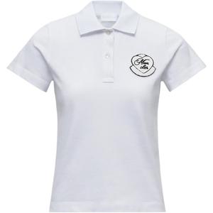 Поло с логотипом на заплатке Moncler, белый