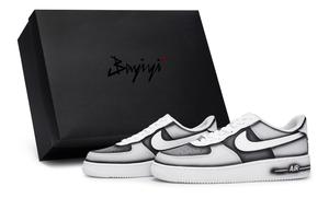 Nike Кроссовки Air Force 1, изготовленные в 1981 году, Dented World, специальные, противоскользящие, низкие, для скейтбординга, унисекс, черно-белые