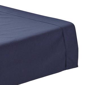 Простыня Homescapes ohne Gummizug Fadendichte 200, синий - 230 х 255 см