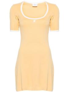 Courrèges Holistic cotton minidress, желтый