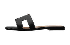 Сандалии HERMES Oran Slide Slippers Women's Black