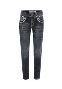 Джинсы со специальными декоративными швами CIPO & BAXX, цвет Darkblue