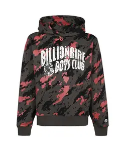 Толстовка с капюшоном и логотипом. Billionaire, серый