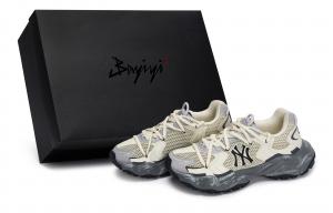 MLB Кроссовки New York Yankees Chunky унисекс, низкие, бежевые/черные/серые