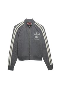 Superdry & Co Толстовка с молнией 'Athletic Essentials' в крапчатом сером цвете