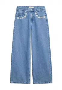 Расклешенные джинсы с вышивкой Marks & Spencer, Denim