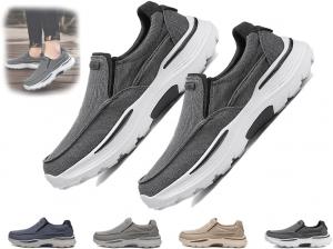 Мужские дышащие холщовые лоферы на весну/осень, повседневные, противоскользящие, легкие, с поддержкой свода, модные кроссовки, мокасины, ортопедическая обувь Generic, белый