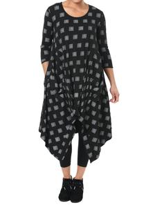 Лекси Платье в черно-серую мини-клетку Tulip Clothing