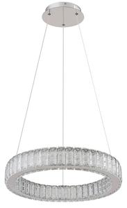 Светодиодная подвесная лампа Globo, 50x120 см, прозрачный/хром/прозрачный